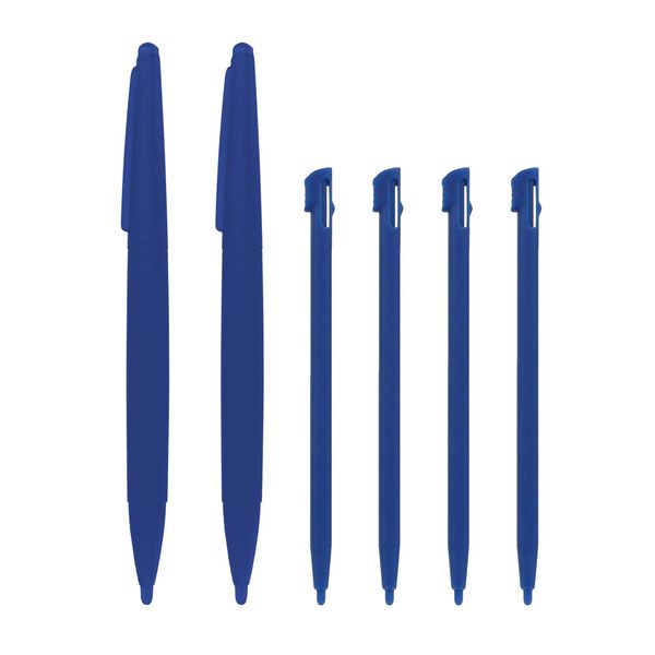 Replacement Standard & XL Stylus Pen Pack compatible with Nintendo 2DS - 6 Pack Blue | ZedLabz
