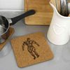 'Body Builder ' Square Cork Trivet/Pot Stand (TR00025514)