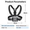 Dreneco Chest Strap Mount for Action Camera, Adjustable Chest Mount Harness Compatible with Camera Gopro Hero 11/10/9