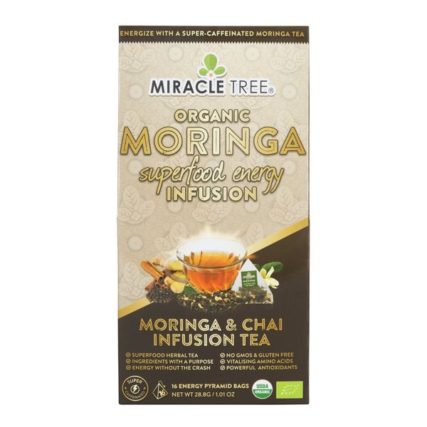 Moringa Energy Tea, Chai - Pack of 3 (48 tea bags)