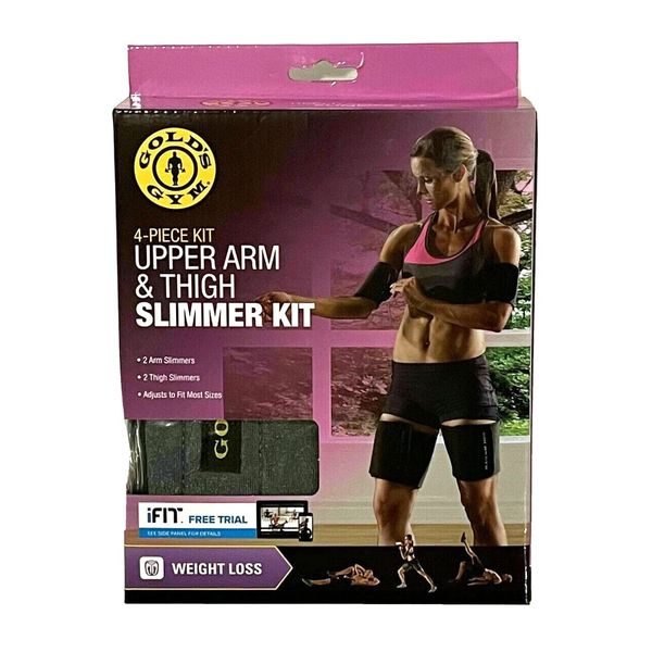 Gold's Gym Upper Arm & Thigh Slimmer Kit (4-piece Kit) "Adjusts to Fit Most Sizes" - Lose Excess Water Weight Fast & Easy