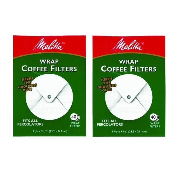 Melitta White Wrap Around Coffee Filter for Percolator (Pack of 2)