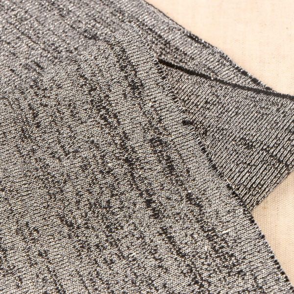 Stephanoise Ribbed Edge Band 1.2mx85mm Black Silver Lurex