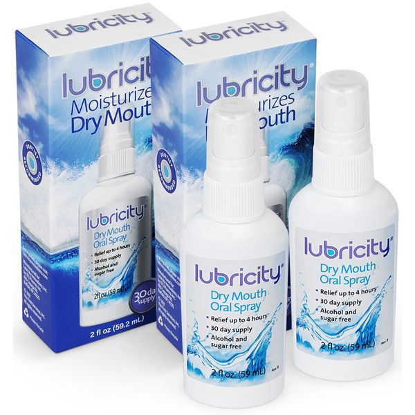 Lubricity Dry Mouth Oral Spray - 2 Piece Dry Mouth Products for Efficient Relief, Travel-Size Dry Mouth Spray, Mouth Moisturizer for Dry Mouth, Dry Mouth Remedies - 2oz Each with Ilios Travel Cup