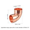 sourcing map 90 Degree Brass Copper Elbow Pipe Screw Connector for Plumbing Work