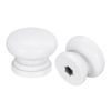 sourcing map Round Wood Knobs, 8pcs 24x20mm Pull Handles for Drawer with Screws White