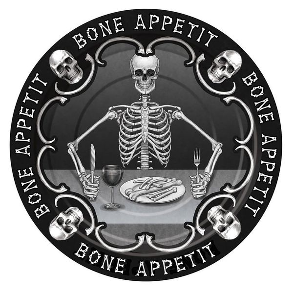 Forum Novelties X78944 Bone Appetit Plates, Multi-Colour, One Size