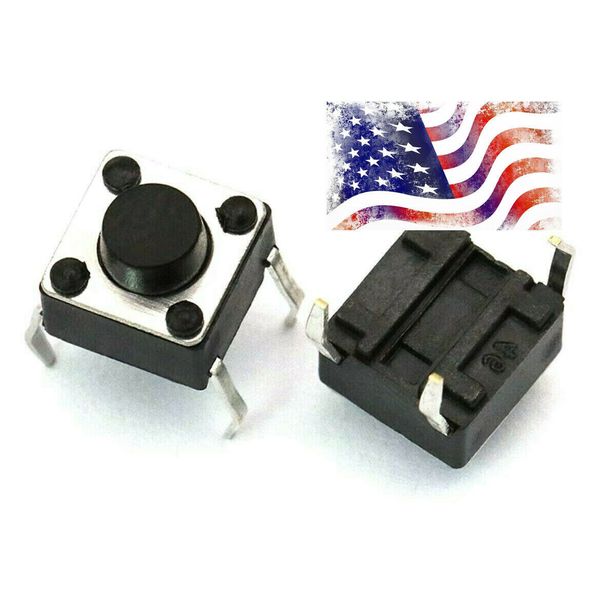 10pcs 6*6*5MM push button micro switch copper feet 4 feet vertical in-line patch