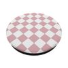 Checkerboard Rose Pink White Checkered Check Pattern Board PopSockets PopGrip: Swappable Grip for Phones & Tablets