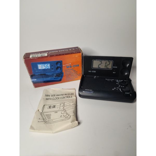 ms-208 lcd clock radio with alarm