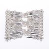 Ruihfas 5Pcs Easy Stretch Beaded Hair Combs Double Magic Slide Metal Comb Clip Hairpins for Women Hair Styling