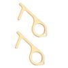 2 Brass Door No Contact Opener Button Pusher Touchless Antimicrobial Stylus Tool