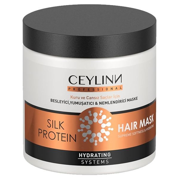 Ceylinn SILK PROTEIN Haarkur Maske - Für trockenes und lebloses Haar – Nährt, weichmachend und feuchtigkeitsspendend – Keine Haarprobleme mehr! - 500ml