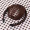 Frcolor Bangs Wig with Braid Wig, Airy Bangs, Air Sensation, Headband Clip, Hair Band, Women's, Hair Ornament, Hair Accessory, Part Wig (Light Brown)