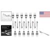 Stainless Steel Dinner Fork Set - 7.2-Inch, Rose Pattern, Set of 12