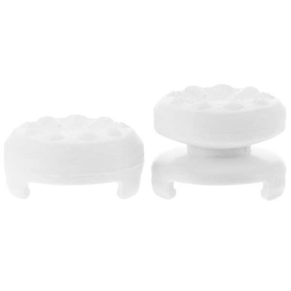 HOMSFOU 2pcs / Thumb Grips - Joystick Stick Covers - Protective Caps - White