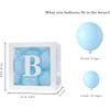 Baby Shower Boxes Party Decorations - 4 pcs White Transparent Balloon Boxes