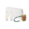 Broan-NuTone BK125LWH Builder Chimes Kit with Two Lighted Pushbuttons, White
