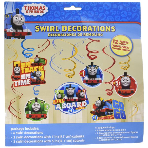 Amscan Thomas All Aboard Swirl Value Pack - 12 Pcs