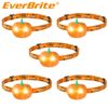 EverBrite Halloween Pumpkin Headlamp 5Pack 2 Modes LED Head Lamp Adjustable Band