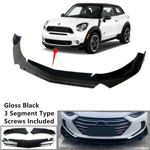Universal Fit For MINI Paceman Cooper Front Lower Lip Splitter Spoiler 2 Layer