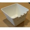 Square 1.2 Quart (2 pcs Black & 2 pcs White) Hanging Feed & Water Cage Cups