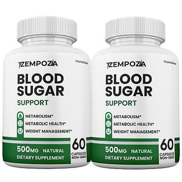 Zempoza Blood Sugar Capsules, Official Capsules Maximum Strength (2 Pack)