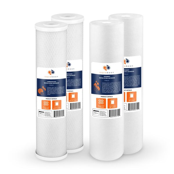 Big Blue CTO Carbon Block & Sediment 20”x4.5" Replacement Filter Cartridges Set