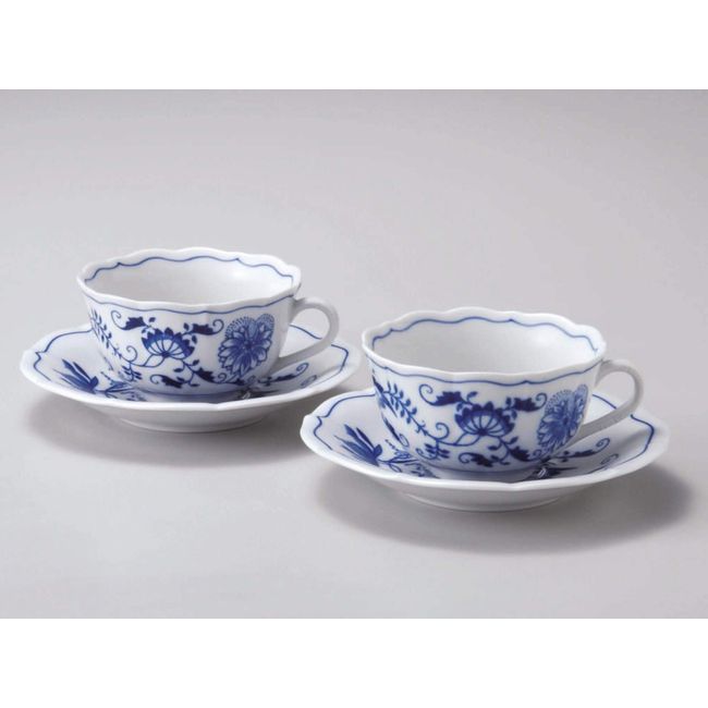 bohemia blue onion teacup & saucer pair CB014