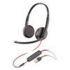 Plantronics Blackwire C3225 USB Stereo Headset, Black