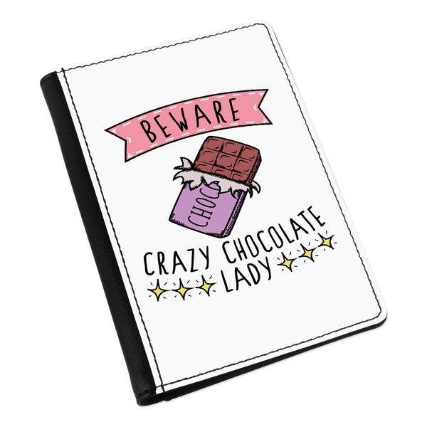 Gift Base Beware Crazy Chocolate Lady Passport Holder Cover