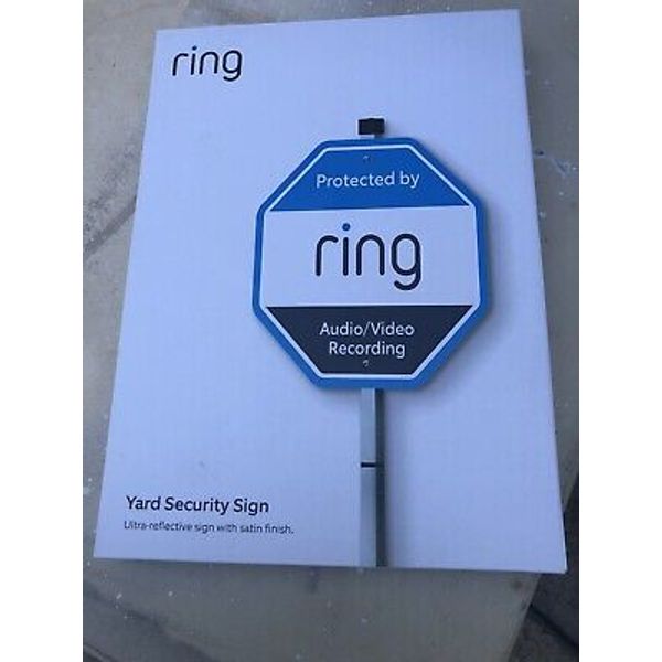 RING Security Surveillance Reflective Yard Sign NEW