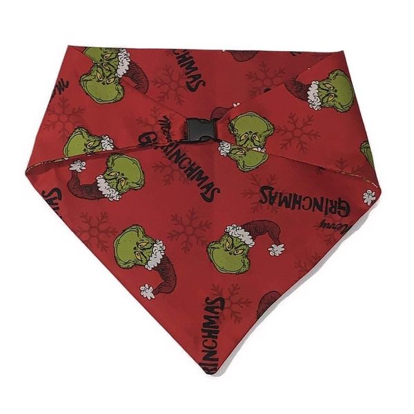 Merry Grinchmas Dog Bandana (Medium)