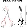 Eyebrow Trimmer Scissors, Professional Eyebrow Comb Scissors with Comb Stainless Steel Precision Eyebrow Scissors Eyebrow Trimming Tool Small Eyebrow Grooming Beauty Tool Men Women (Black)