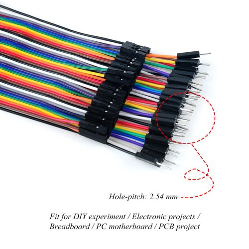 Stemedu 240pcs Multicolored Jumper Ribbon Cables 20cm 10cm Breadboard Prototyping Wires 40pin M-M, 40pin M-F, 40pin F-F Jumper Wire Kit for Arduino DIY Project (8" and 4")
