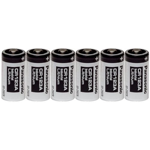 Panasonic Industrial CR123A Lithium Battery 3V 6 Pack
