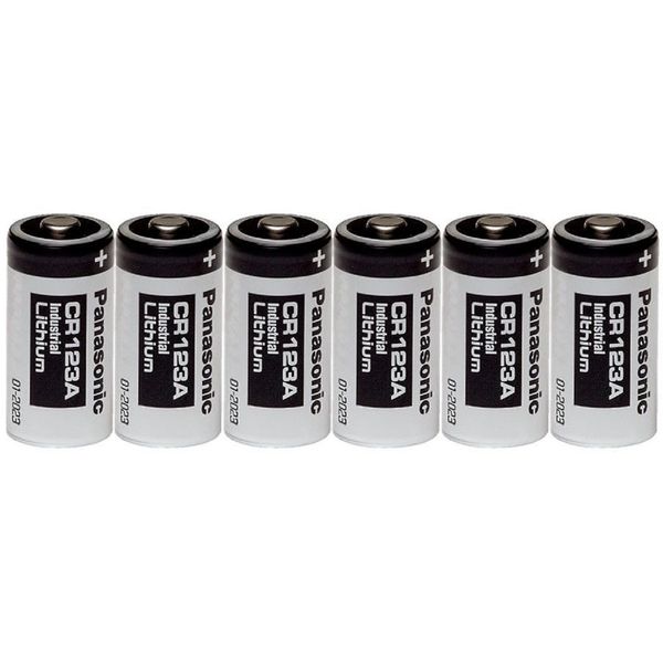 Panasonic Industrial CR123A Lithium Battery 3V 6 Pack