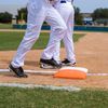 Champion Sports Pro Double First Base - Official One Piece Double First Base - Easy Install Base With Ground Anchors,Orange