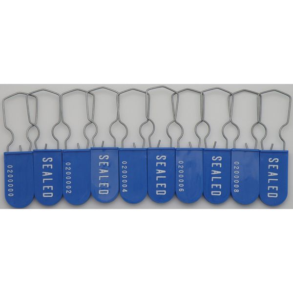 Electric Meter Security Seal Wire Padlock Blue Pack of 10