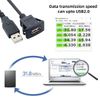 JSER 1m Waterproof Single USB 2.0 Extension Latch Mount Car AUX Cable for Dashboard Panel