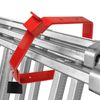 SPARES2GO Universal Lockable Wall Ladder Double & Triple Section Storage Rack Brackets (Red)