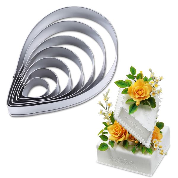 7pcs Rose Petal Cutter Set Gum Paste Fondant Cake Cutters Decorating Tools