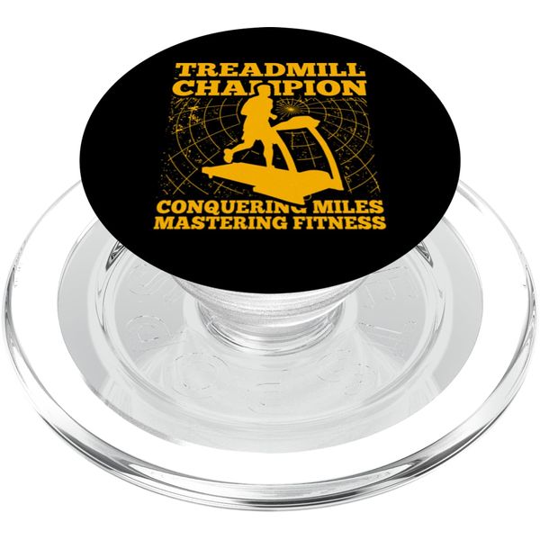 Treadmill Champion Conquering Miles Mastering Miles PopSockets PopGrip for MagSafe