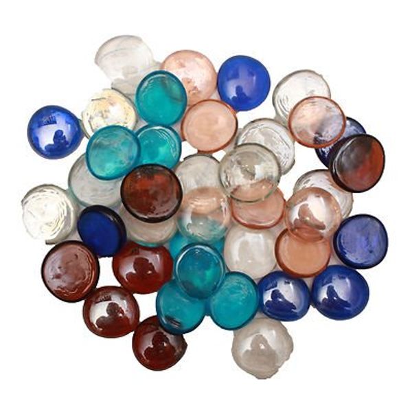 Britwear 70 x Assorted Multi Colour Decorative Glass Pebble Stones Beads Vase Nuggets