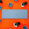 Candy Floss Blue Matt Finish Rectangular Acrylic Table Runners / Serving Mats / Table Protectors (58cm x 38cm 23" x 15")