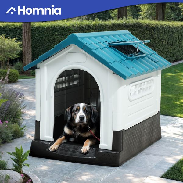 Modern Dog House Portable Medium Plastic Foldable Pet Shelter Outdoor w/Skylight