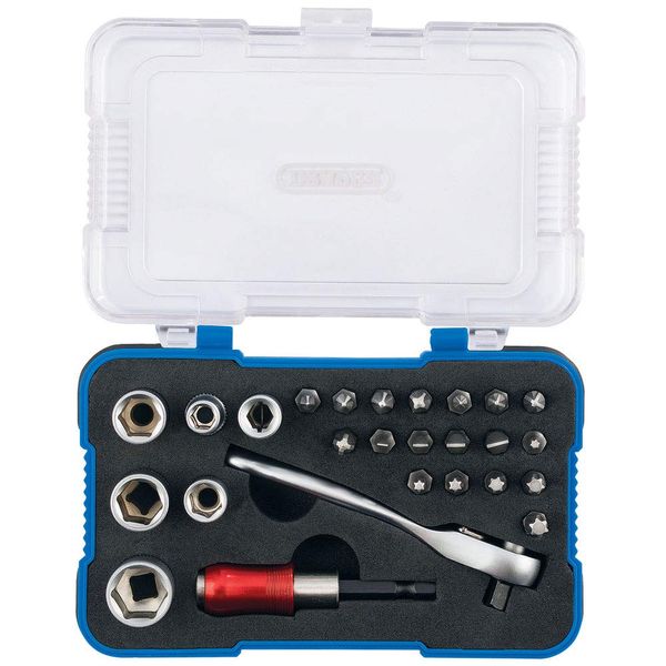Draper 70418 1/4" Screwdriver Bit and Socket Set (26 Piece)