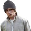Beechfield - Double Layer Knit - Organic Cotton Waffle Beanie - Black