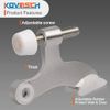 6 Pack Hinge Pin Door Stopper Brushed Satin Nickel - Adjustable Heavy Duty Hinge