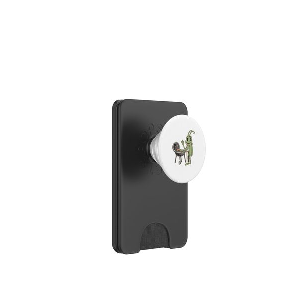 Cricket Grilling on the BBQ Grill PopSockets PopWallet for MagSafe